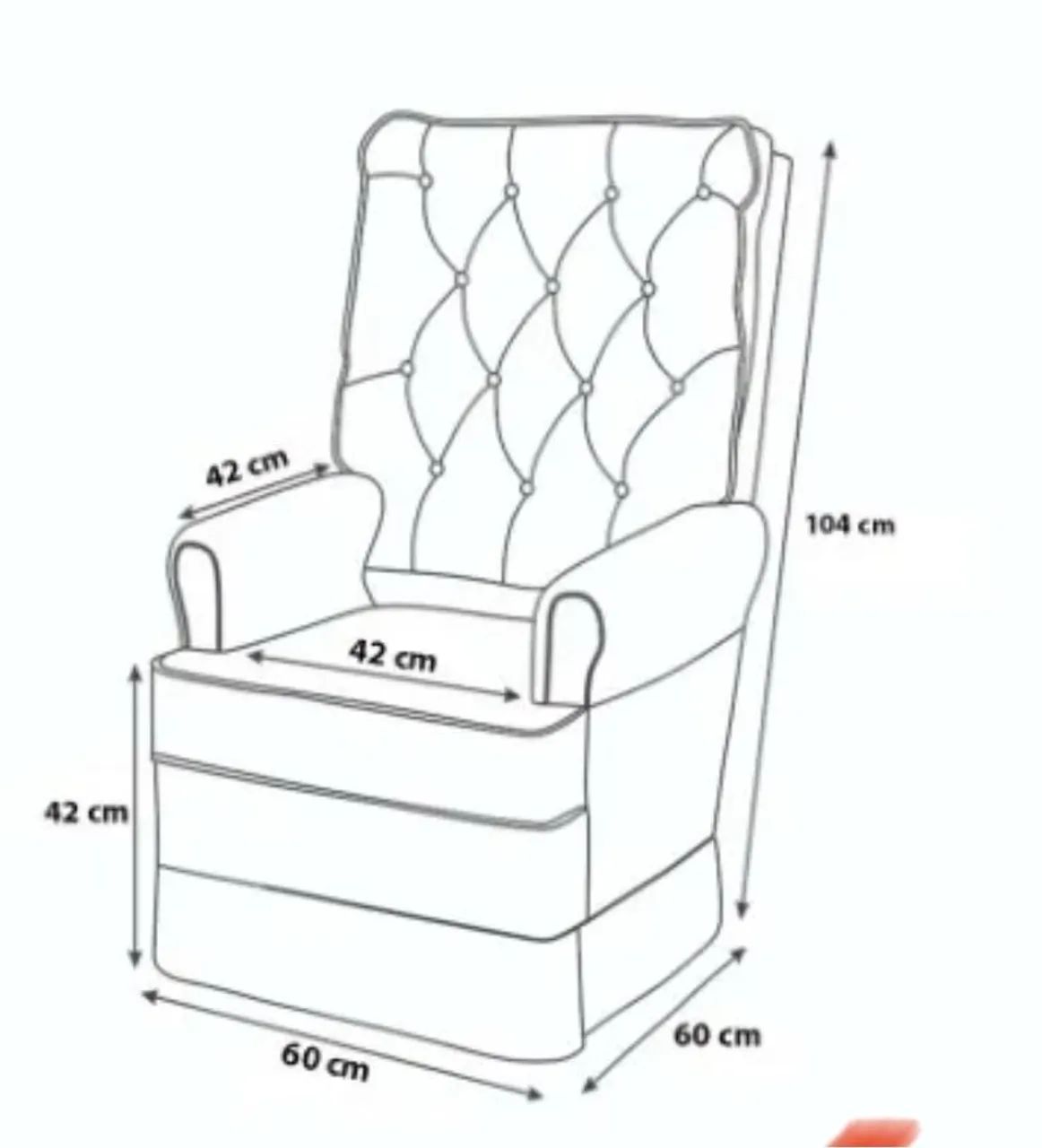 Poltrona de amamentação com balanço e puff linho bege - Foto 5