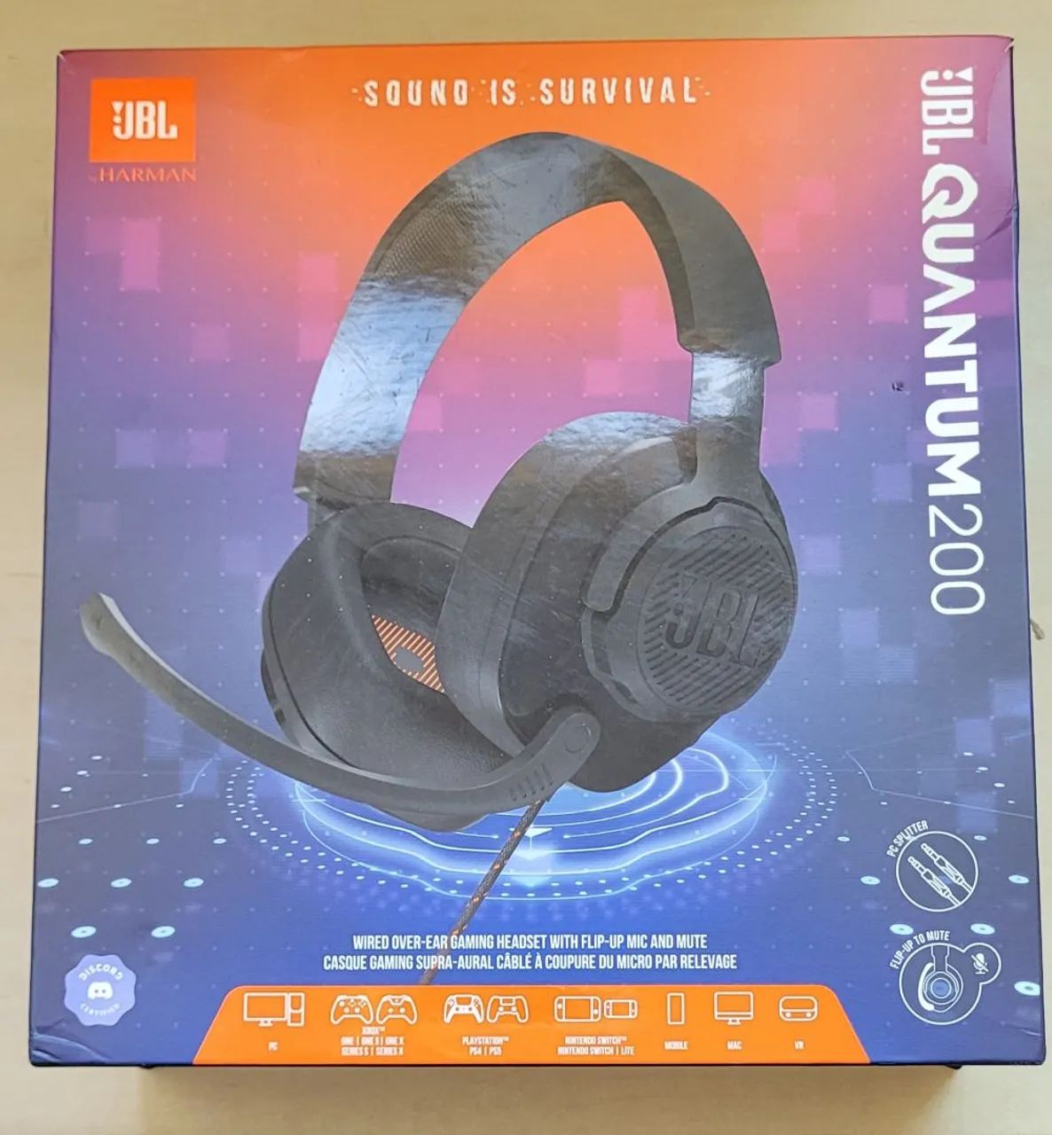 Headset Gamer c/ fio JBL Quantum 200 c/ mic preto - Foto 4