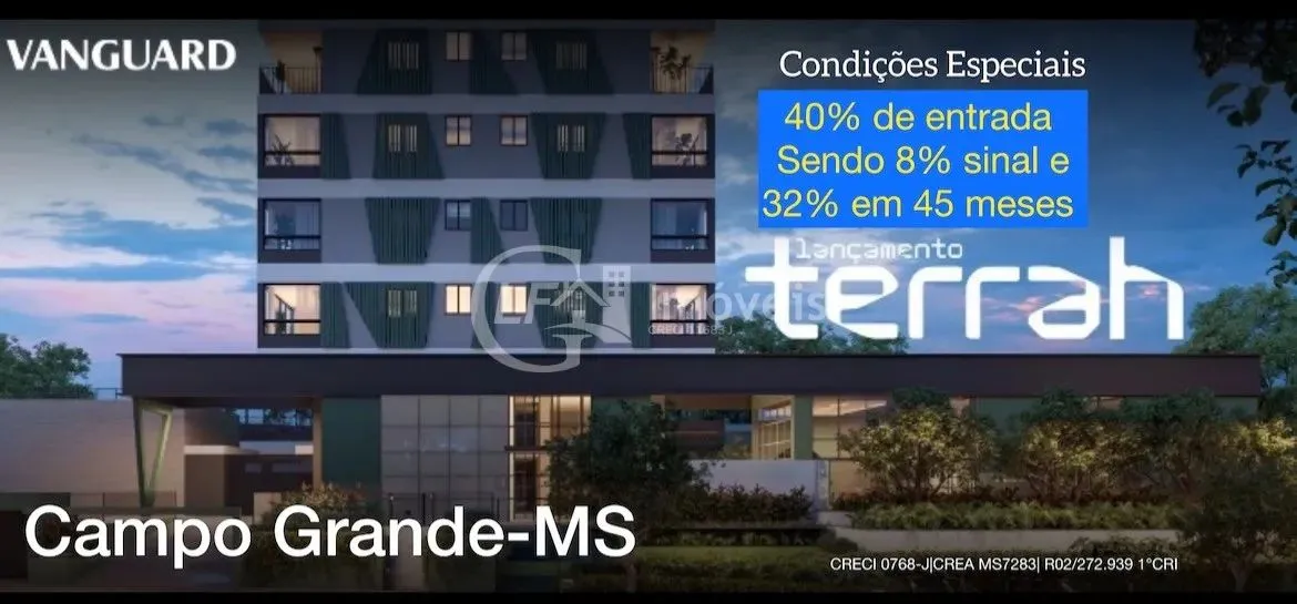 Apartamento à venda em Campo Grande-MS, bairro Carandá Bosque: 3 quartos, 1 suíte, 107m² d