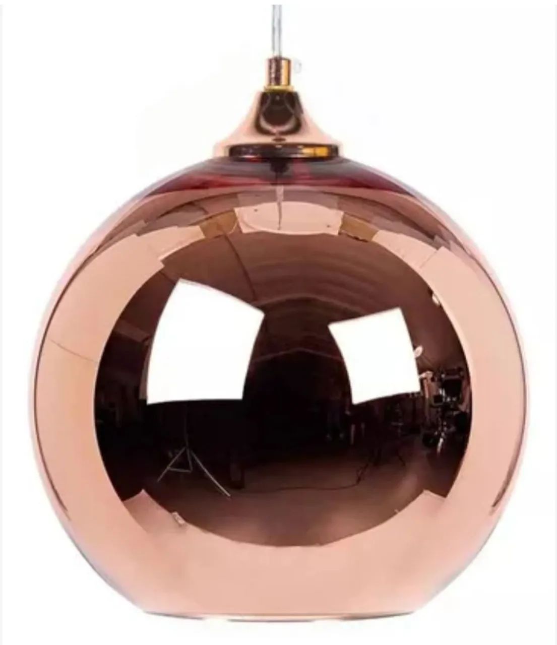 Lustre Bola de Vidro dourado  - Foto 2