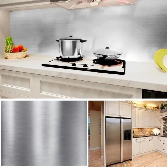 placa decorativa prata 60x30cm autoadesivo hd83240 - Foto 2