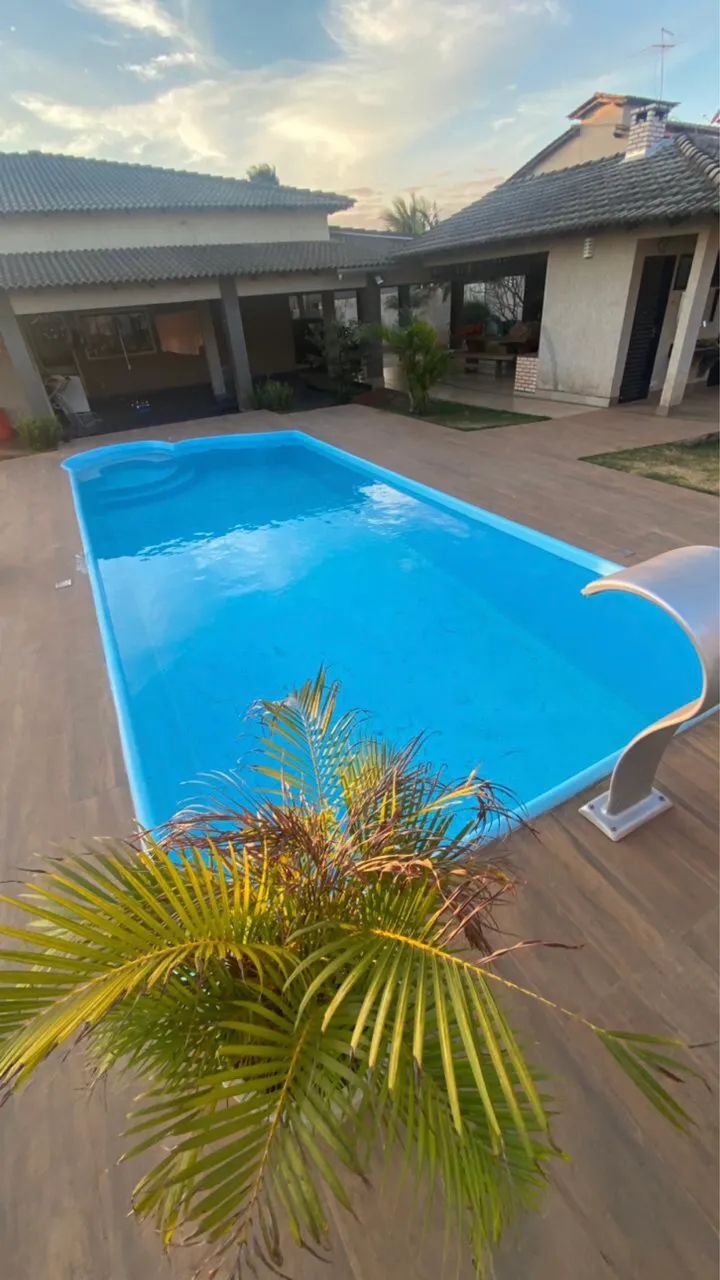 Piscina de fibra completa + aquecimento solar 
