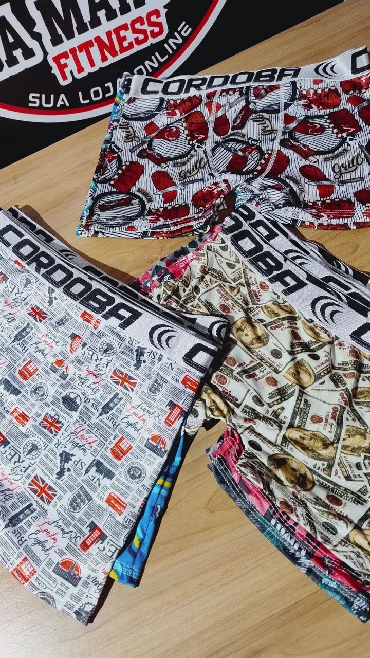 Cueca Boxer Córdoba - Conforto e Estilo 3 por 50,00. 