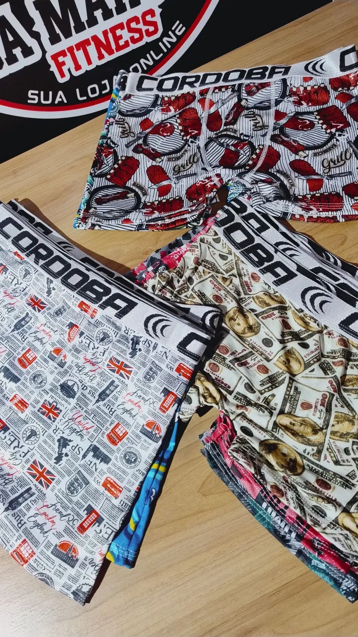 Cueca Boxer Córdoba - Conforto e Estilo 3 por 50,00.