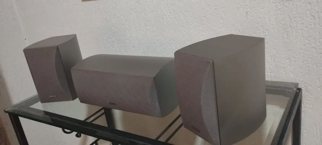 Caixas Bookshelf Denon 3.0 Trio Frontal- SC A65-C65 Prateado 100w 6 Ohms. - Foto 4