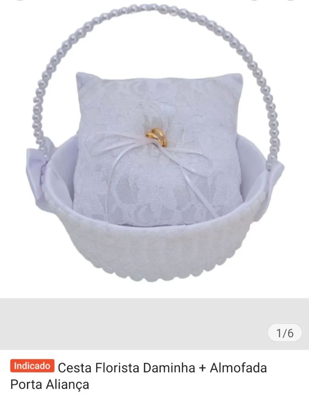 Cesta para Alianças - Casamento