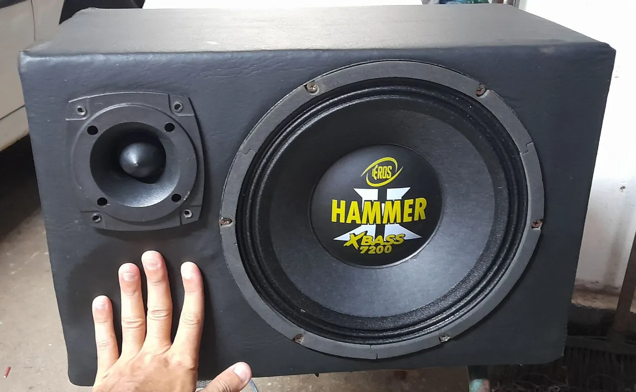 Caixa trio nova falante Eros 400Rms Twitter 100w