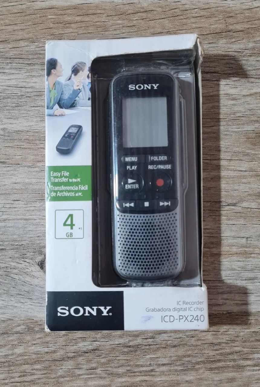 Gravador Digital Voz Sony LCD Px240