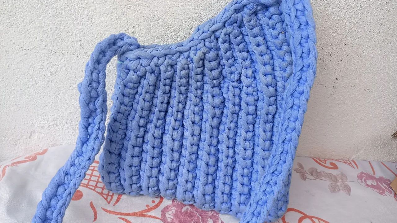 Bolsa de Ombro Crochê Vermelha - Foto 2