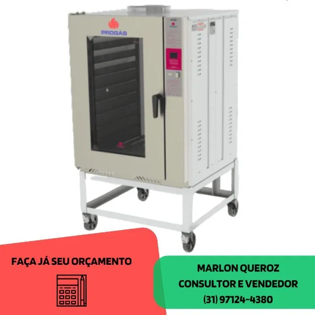 Forno Turbo A Gás Progás 10 Esteiras Style Novo