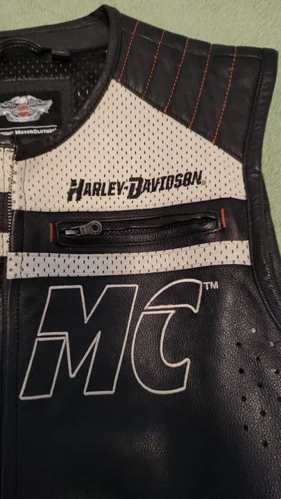 Colete de Couro Harley Davidson - Foto 2