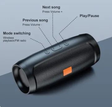 Caixa de som-Bluetooth-estéreo, Subwoofer portátil - FM - Testada - Novo e testado - Foto 5