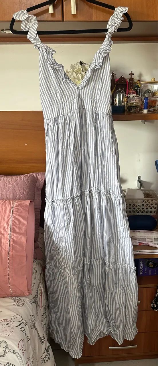Vestido listrado longo Forever 21  - Foto 3