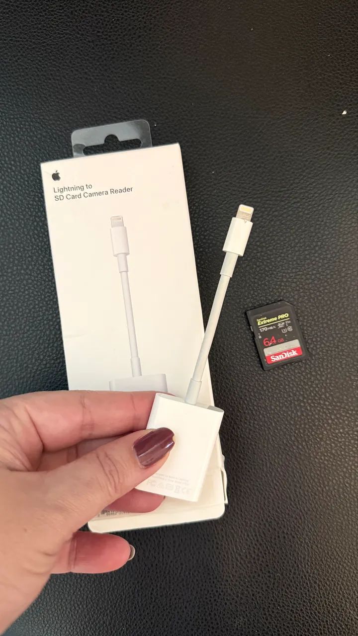Leitor de cartão SD original Apple (lightning) - Foto 3