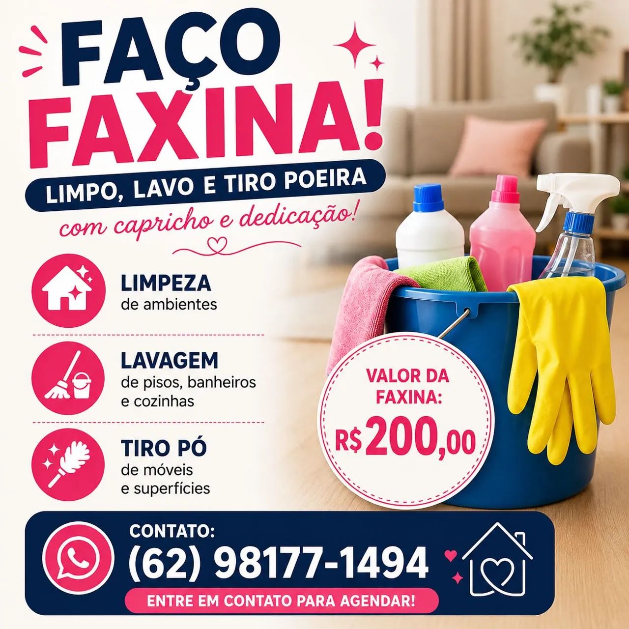 Prestadora de serviços faxinas 