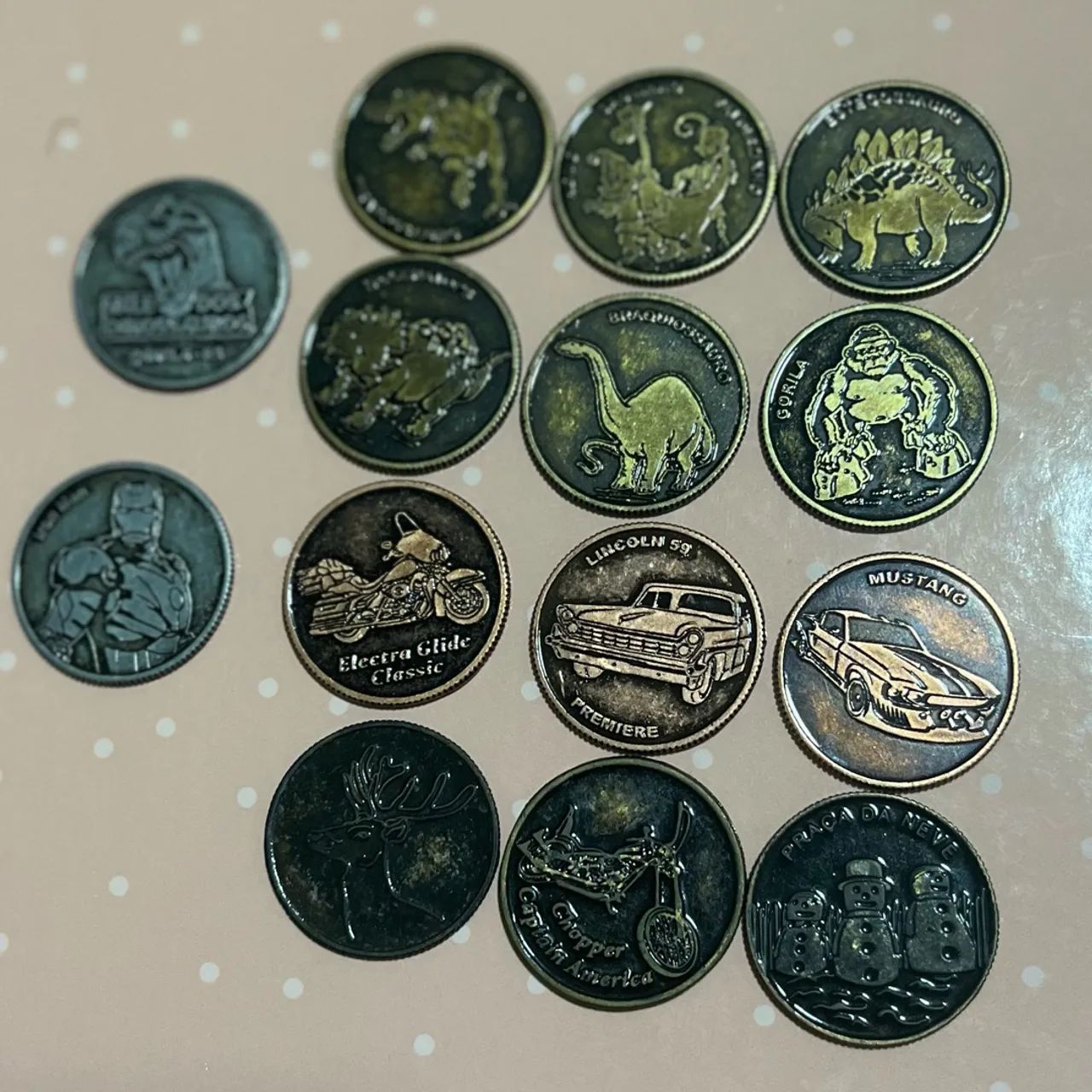 14 moedas parques de Gramado.  