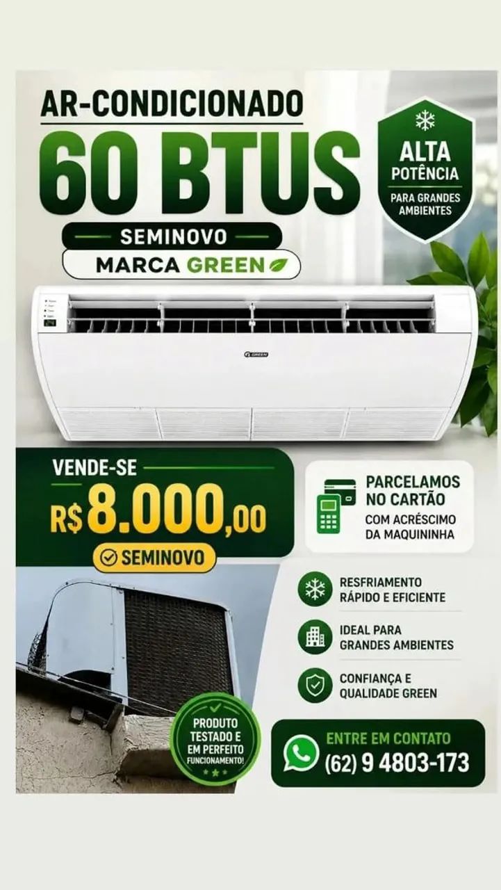 Ar Condicionado 60btus Marca Green 