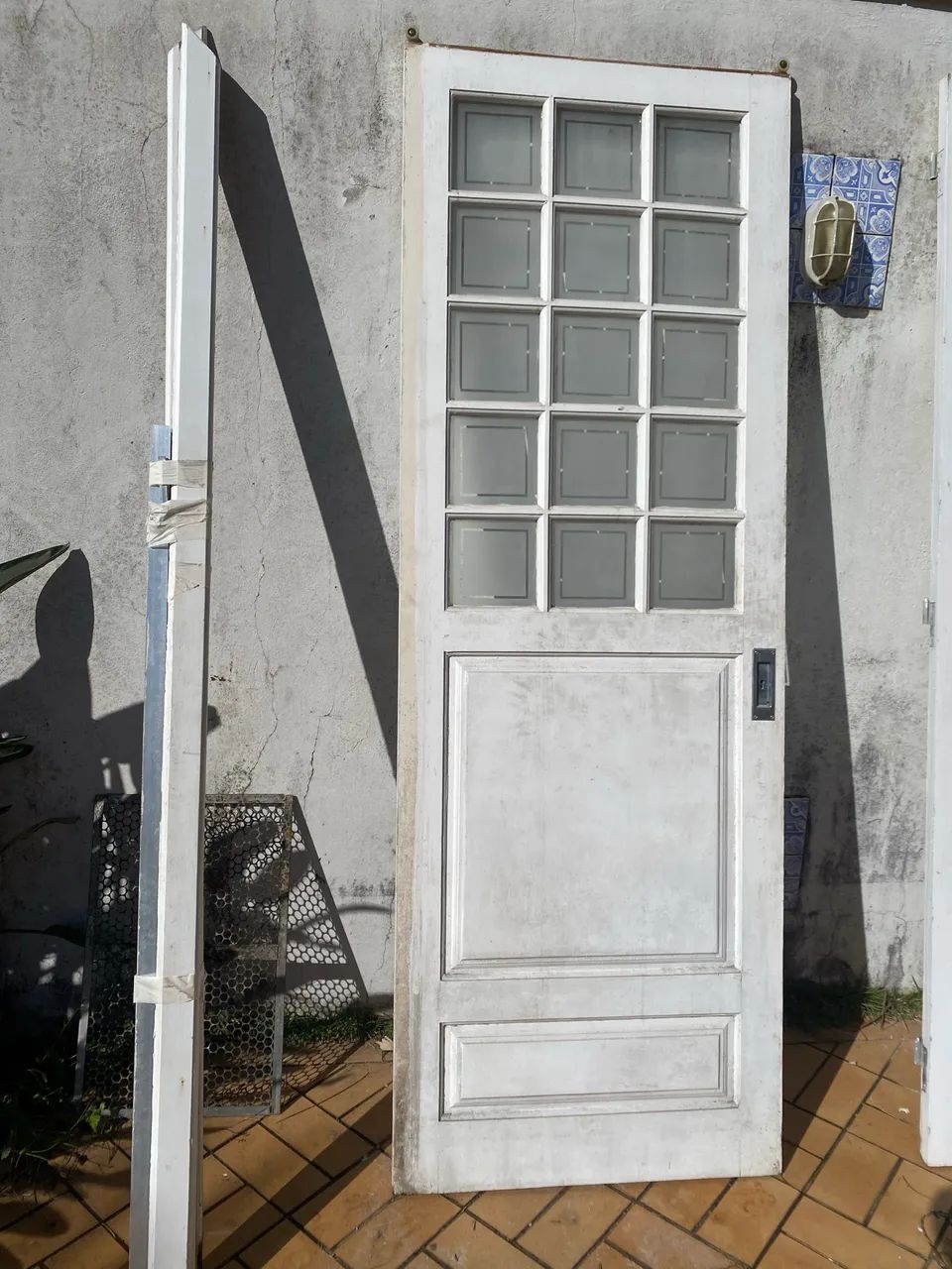 Porta de correr de madeira e vidro jateado  - Foto 2