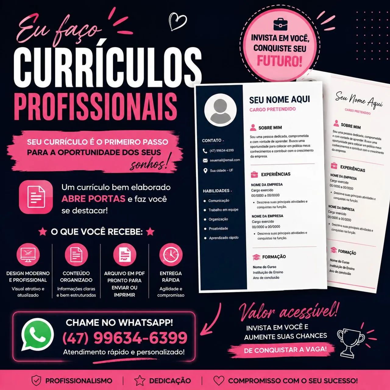 Faço currículo e documentos bem profissional  - Foto 2