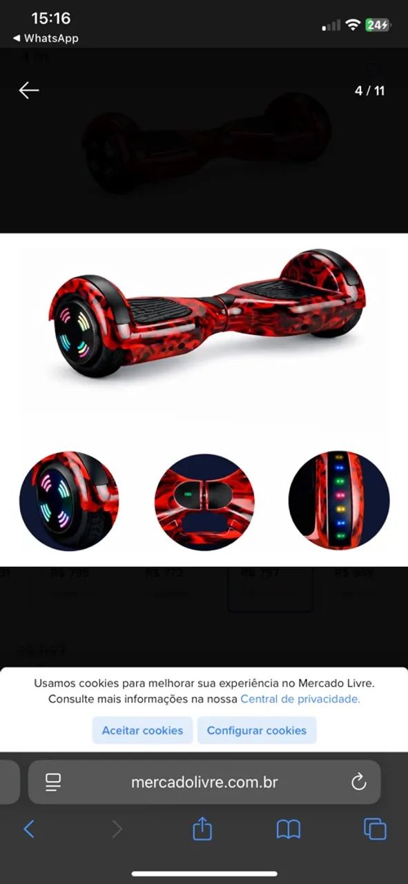 hoverboard skate elétrico 6.5  - Foto 3