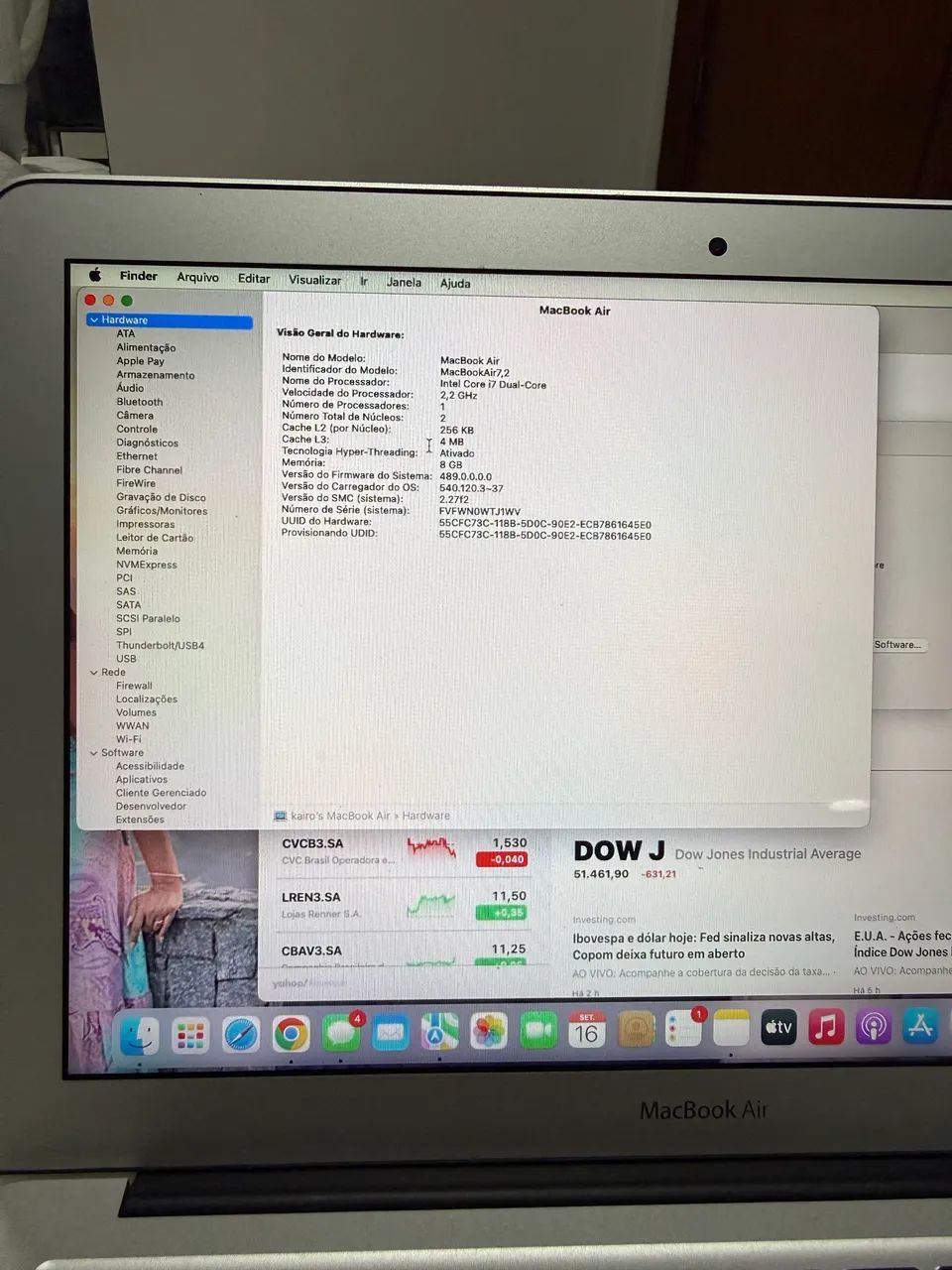 MacBook Air Core i7 ssd 256g 8g ram - Foto 4