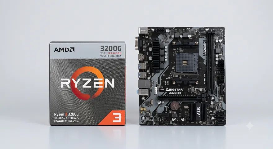Kit Upgrade AMD Ryzen 3 3200G + Placa Mãe A320 (Perfeito para Jogos Leves e Tra - Foto 2