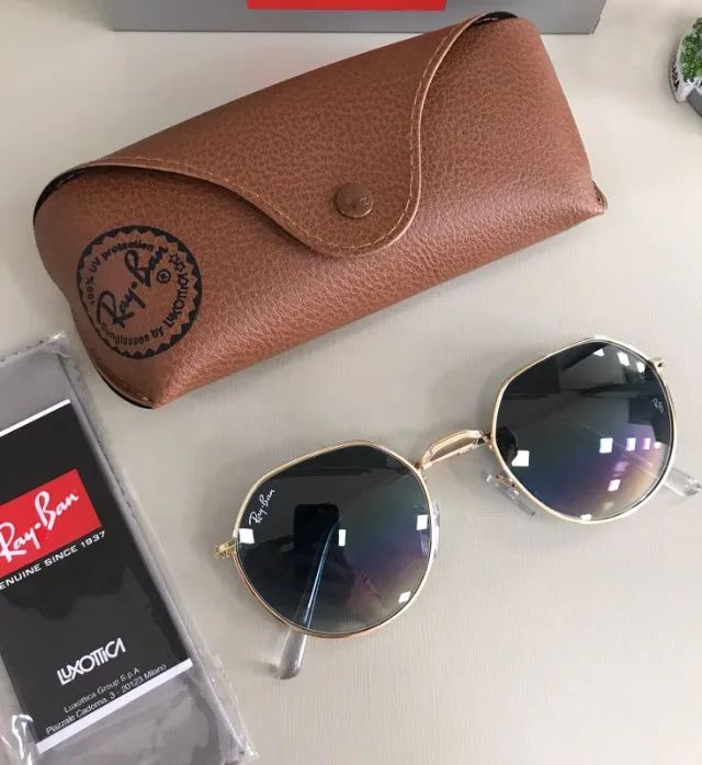 óculos de sol ray ban jack azul - Foto 5
