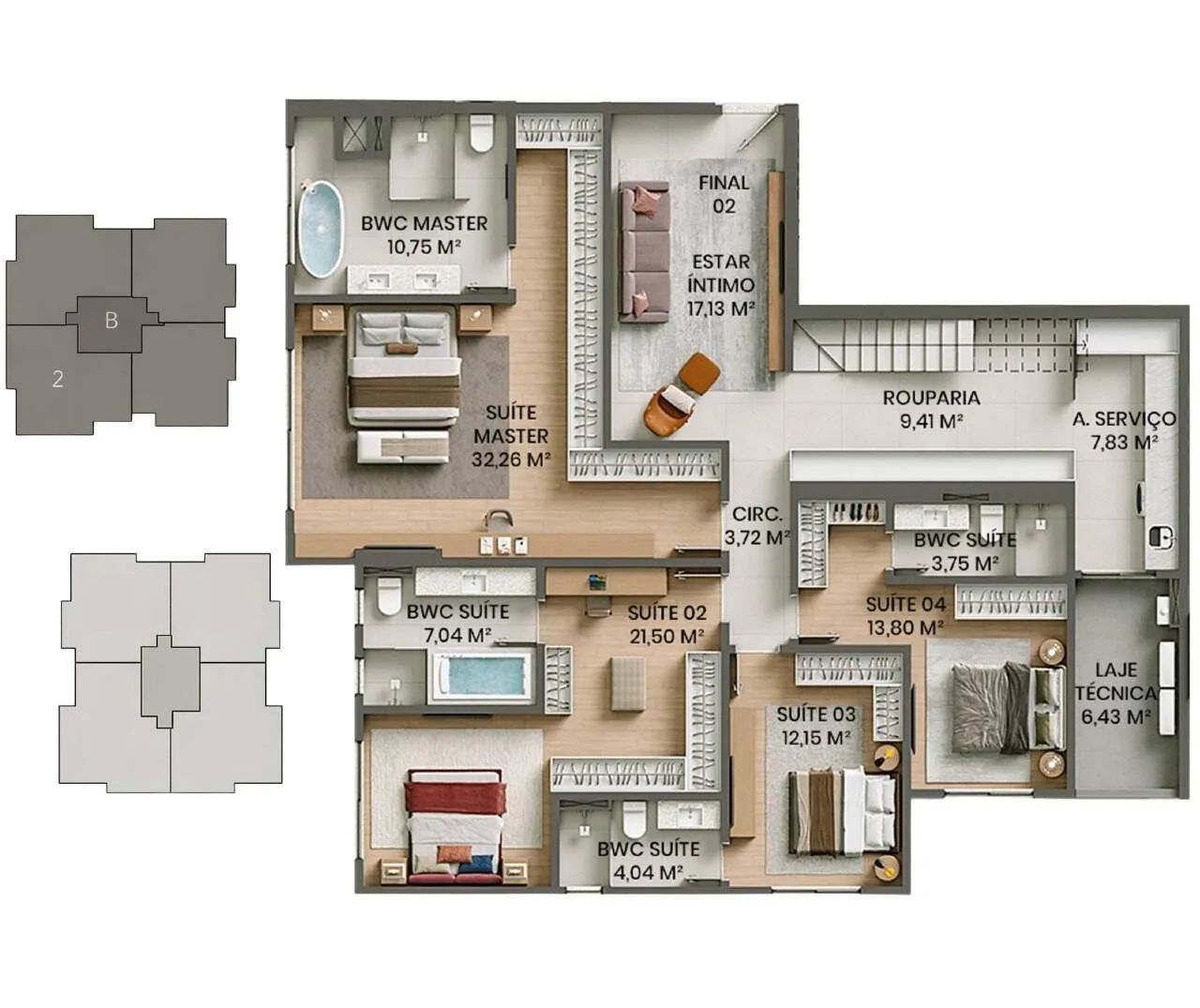 Cobertura duplex 351m², 4 suítes e terraço de 90m² com piscina - Foto 2