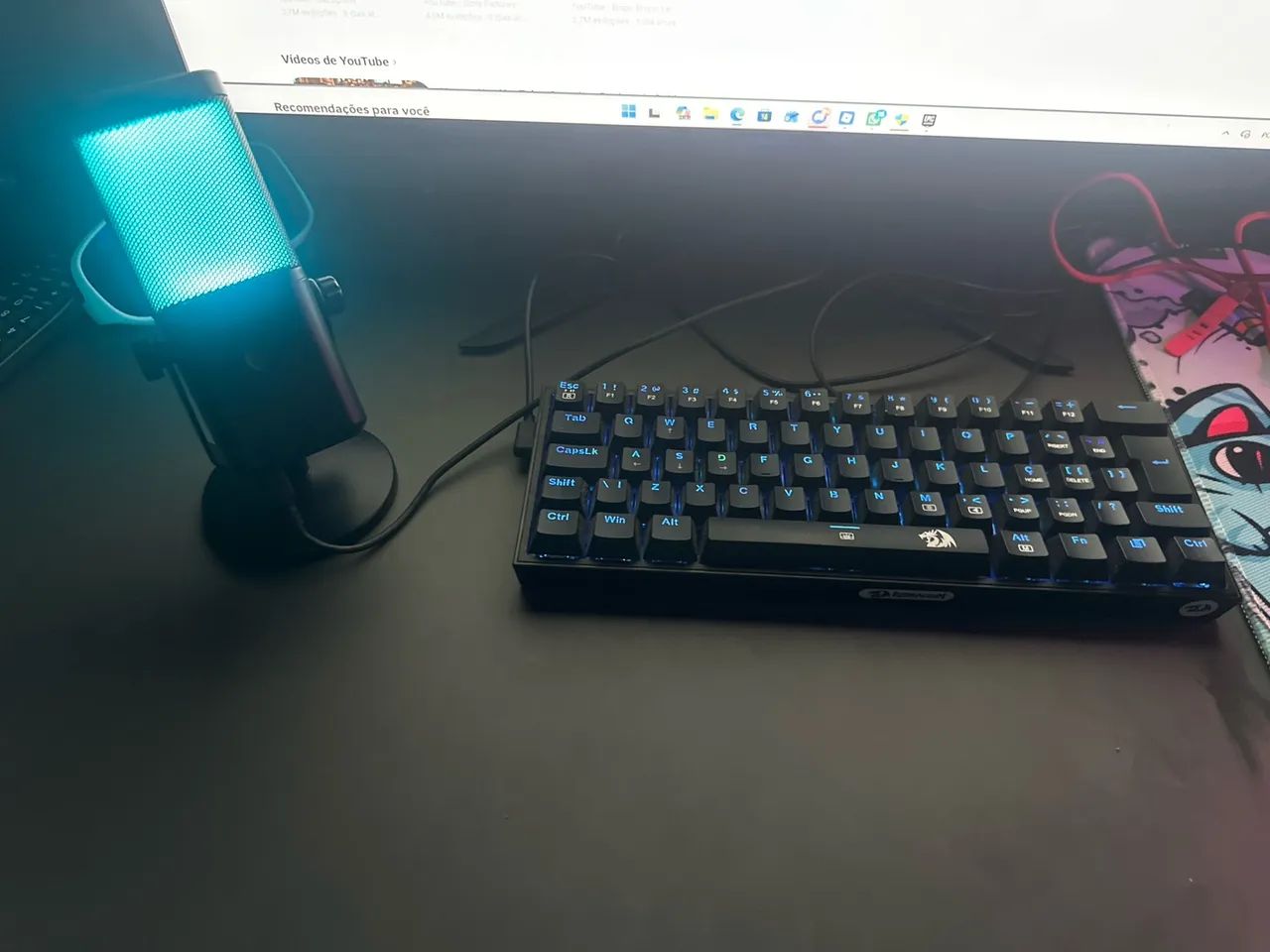 Kit teclado gamer e microfone - Foto 3