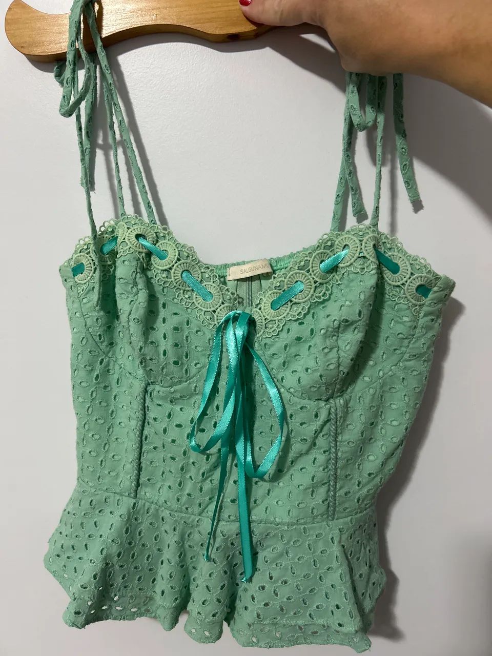 Blusa de alcinha da marca salgunamu - Foto 4