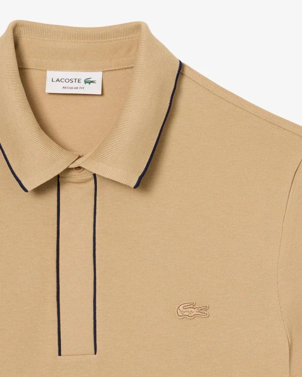 Camisa polo lacoste bege - Foto 2