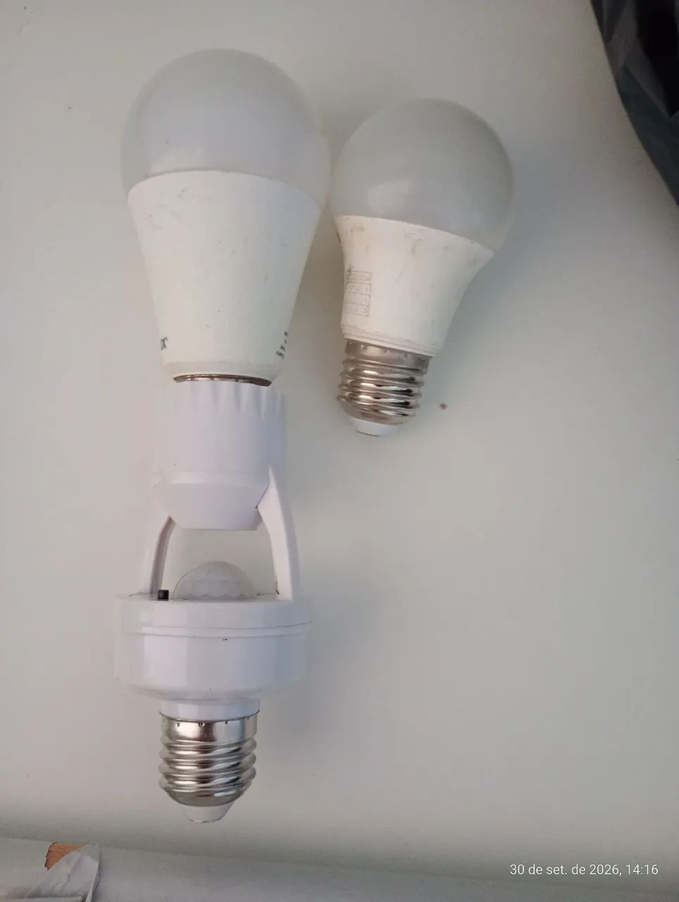 Bocal de sensor,com duas lâmpadas LED 