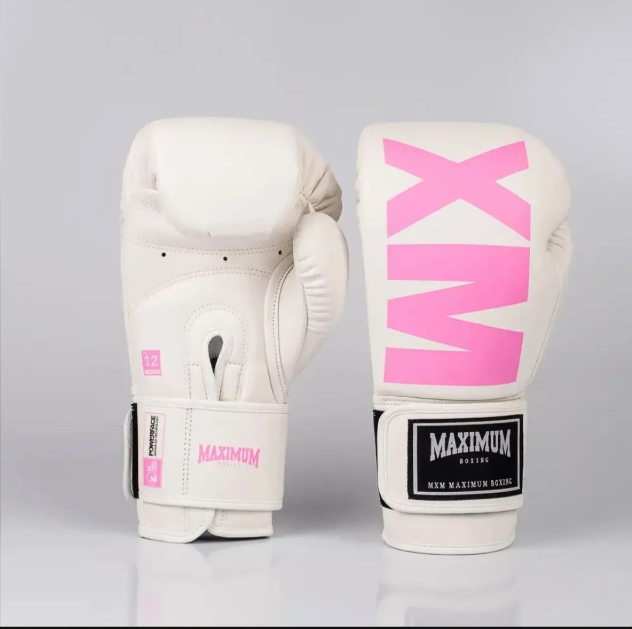 Luva De Muay Thai E Boxe Mxm White/pink - Maximum - Foto 4