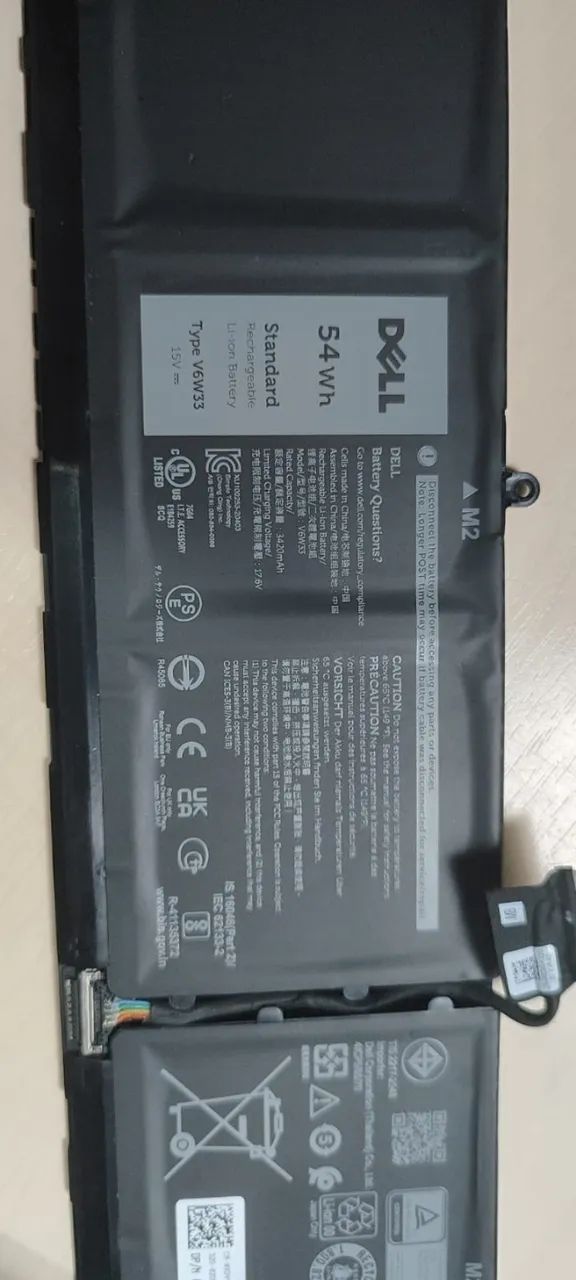 Bateria Para Dell V6w33 54 wh - Original - Foto 2