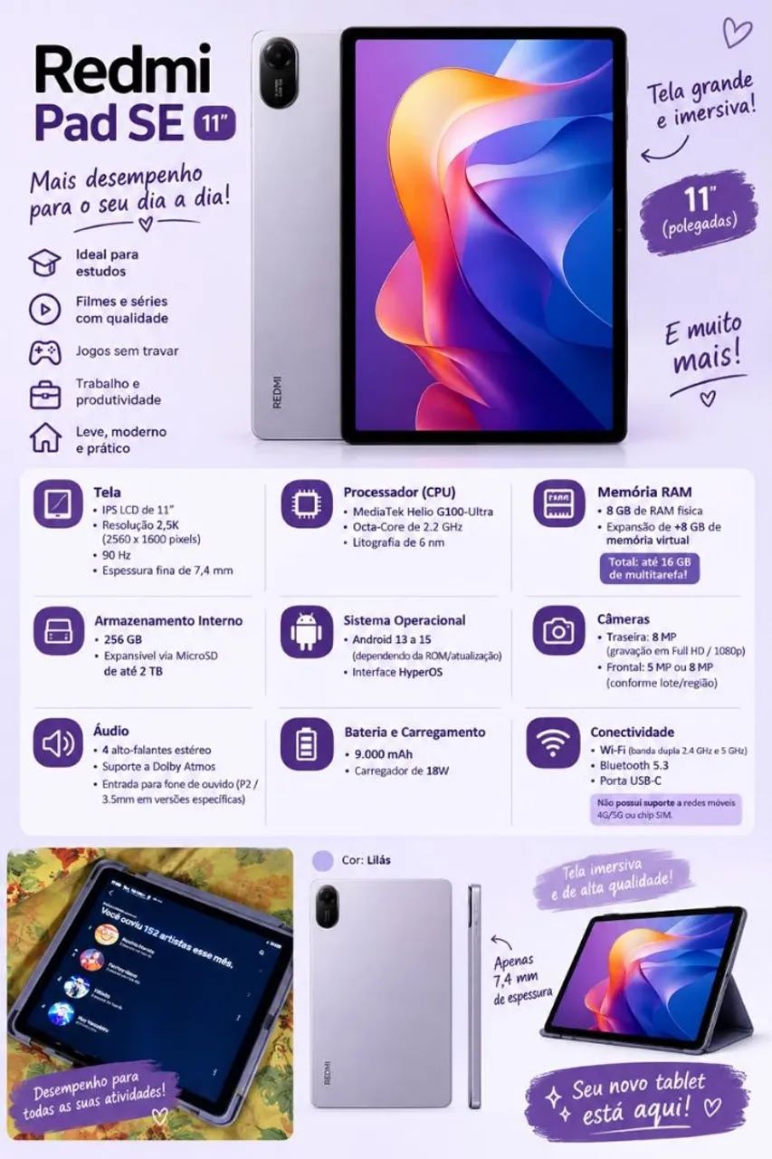 Vendo um Redmi Pad 11"