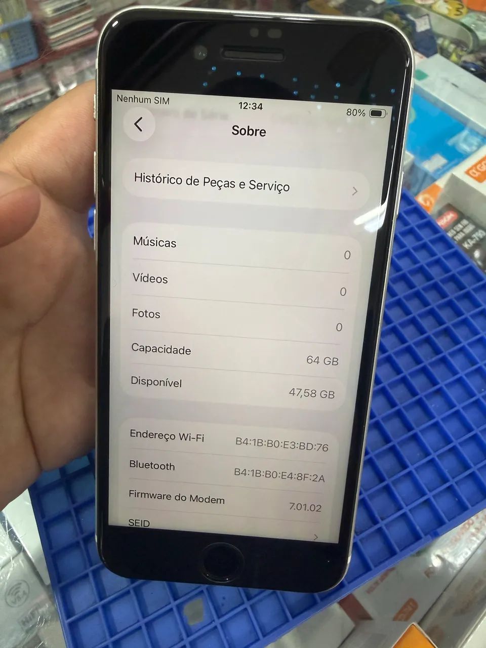 iPhone SE 64GB Branco - Impecável com Caixa (Até 2x sem Juros!) - Foto 5