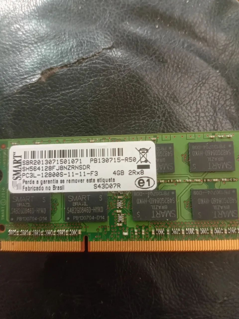 Memória de notebook 4GB ddr3