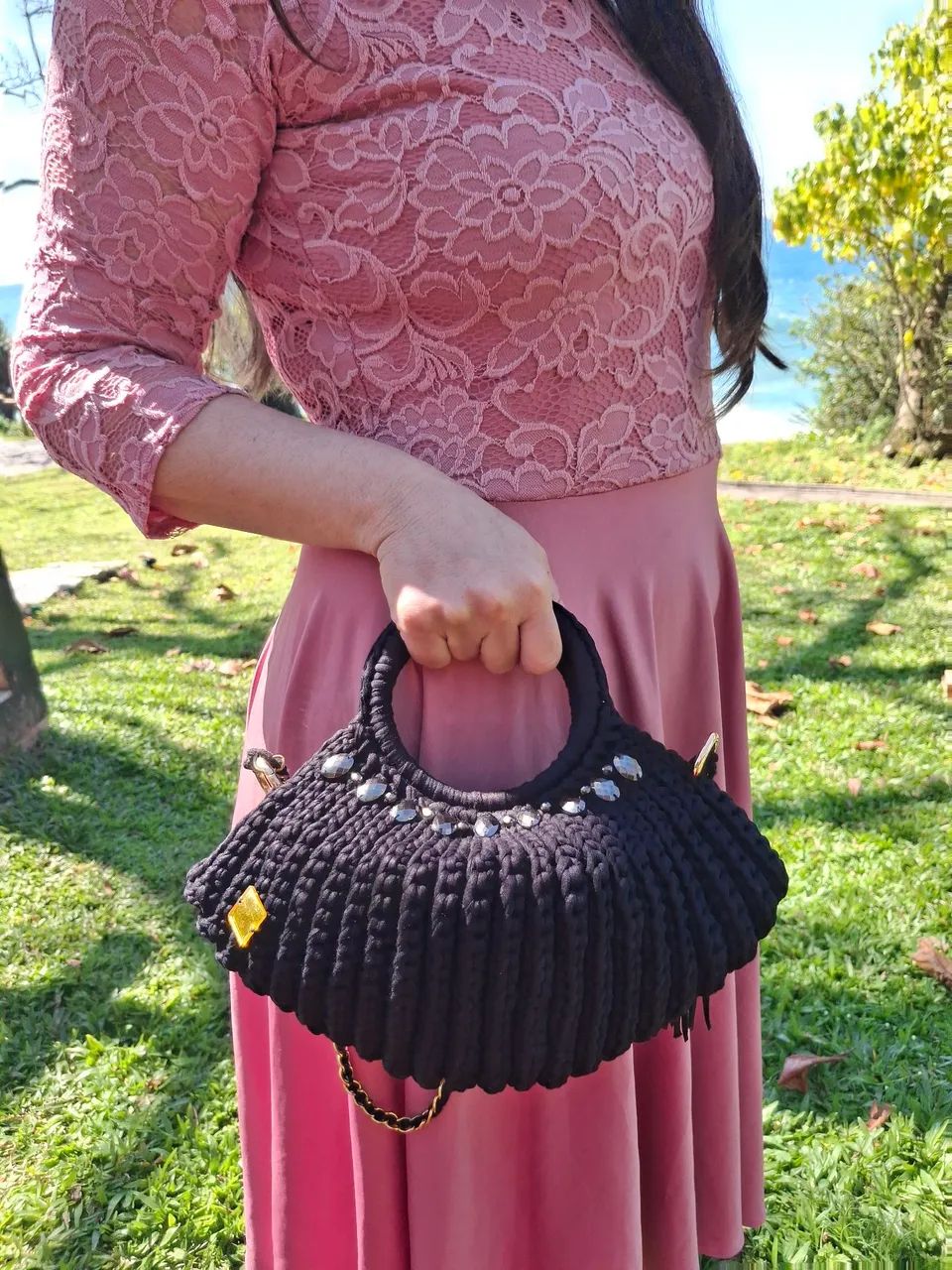 Bolsa feminina nova- feita a mão  - Foto 3