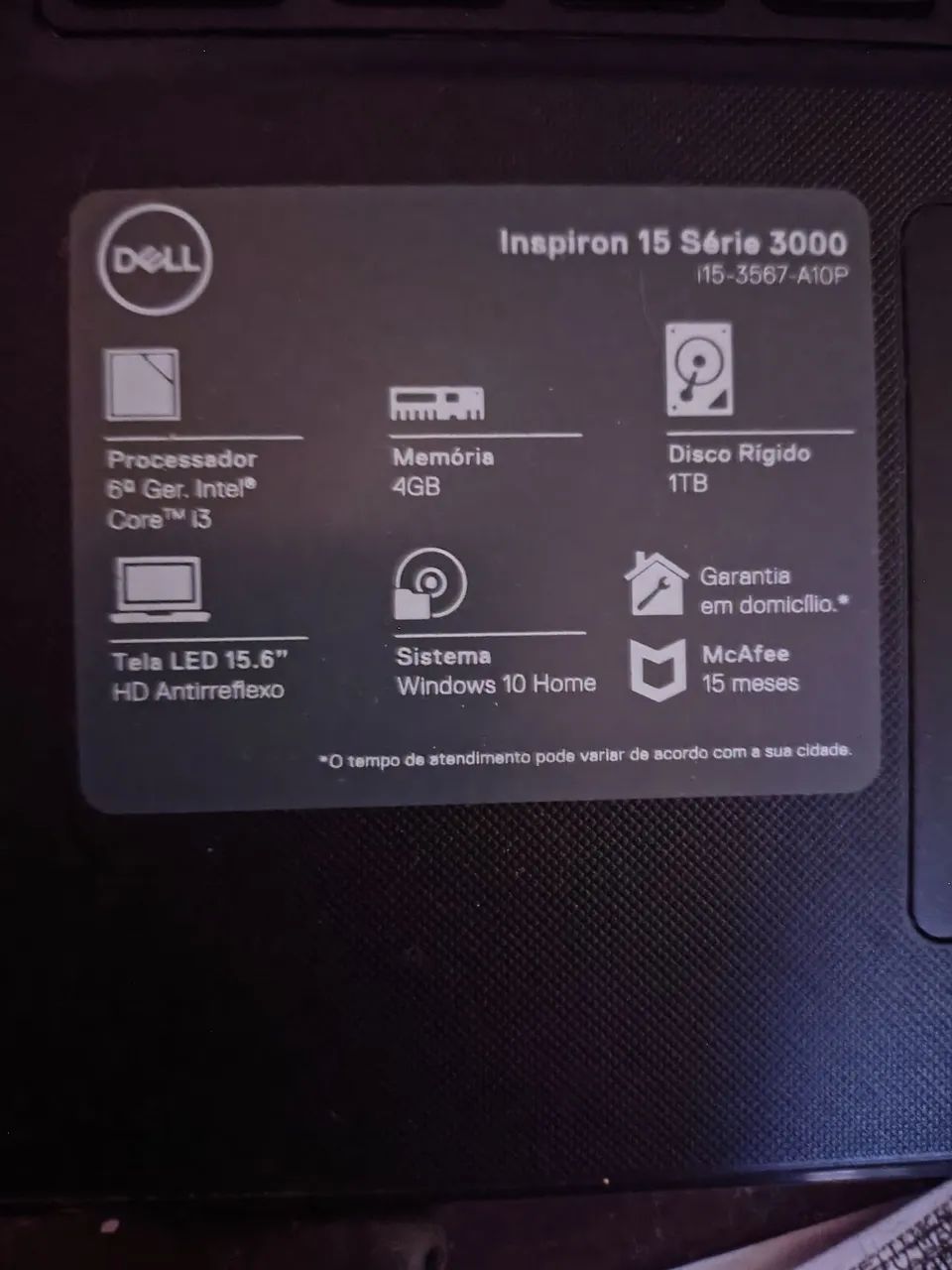 Vendo notebook i3