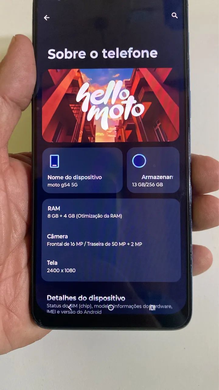 Moto g54 256 +8 de memória RAM 