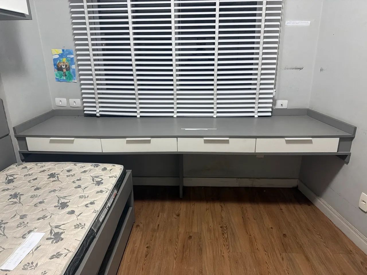 Bancada / Escrivaninha Planejada Todeschini - 2,50 m - 4 Gavetas