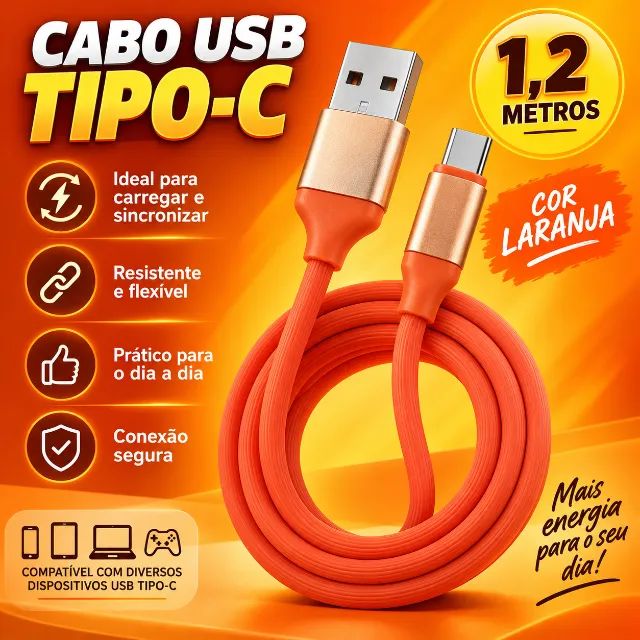 Cabo USB - C emborrachado - Foto 3