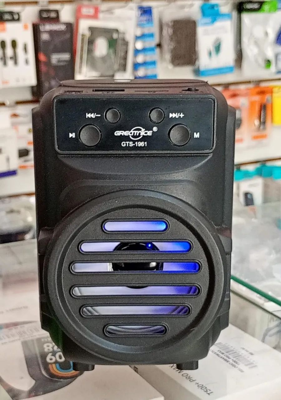 Mini Caixa de Som Bluetooth Portátil Com LED Dinâmico - Novo - Foto 2