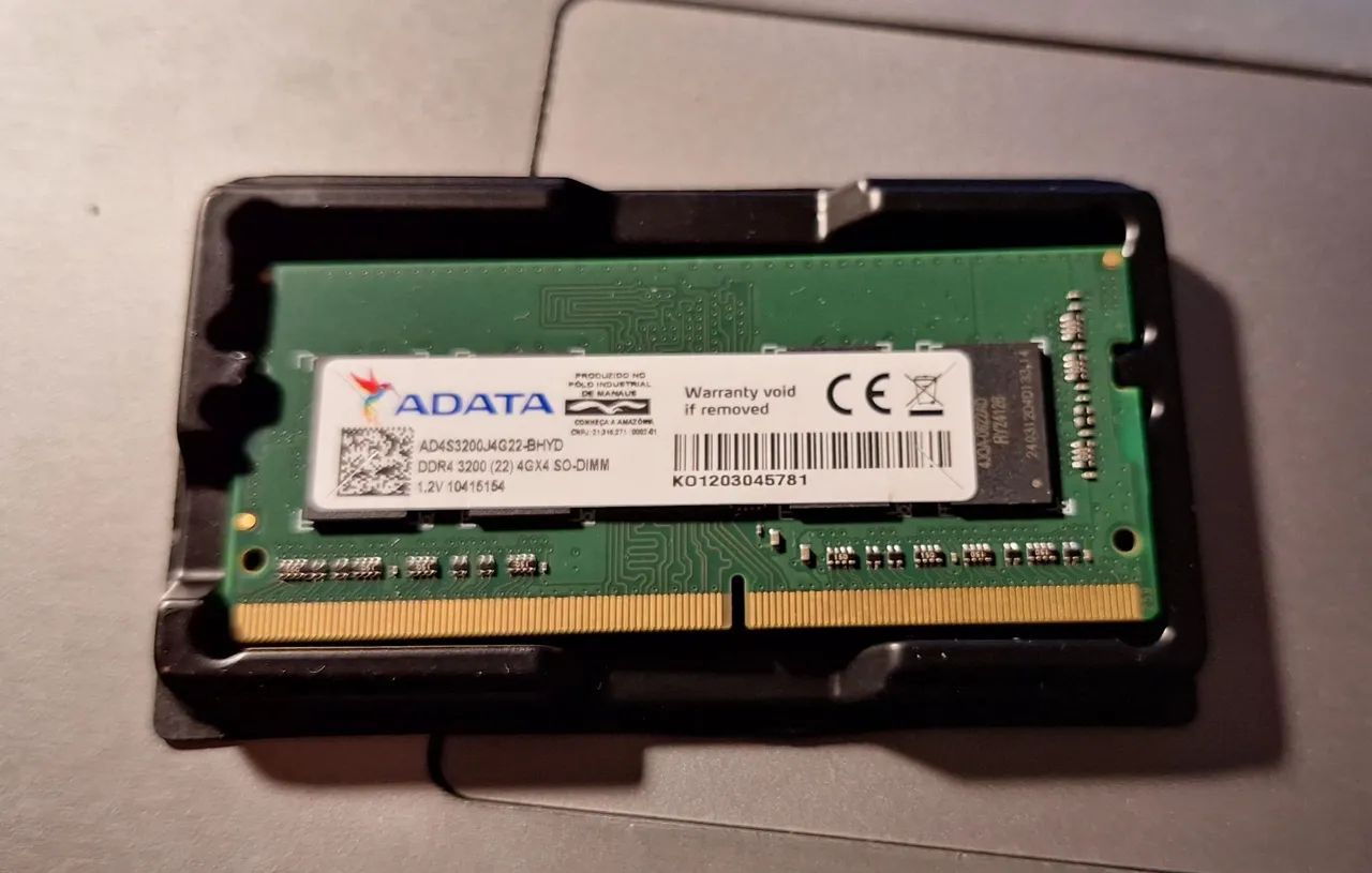 Memória RAM Notebook ADATA 4GB DDR4 3200MHz