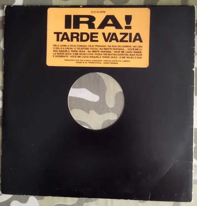 Vinil 12" Single Ira! - Tarde Vazia (Promo 1990) Rock Nacional - Foto 2