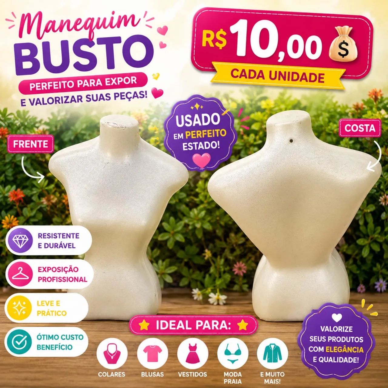 Manequim Busto feminino (usado) 