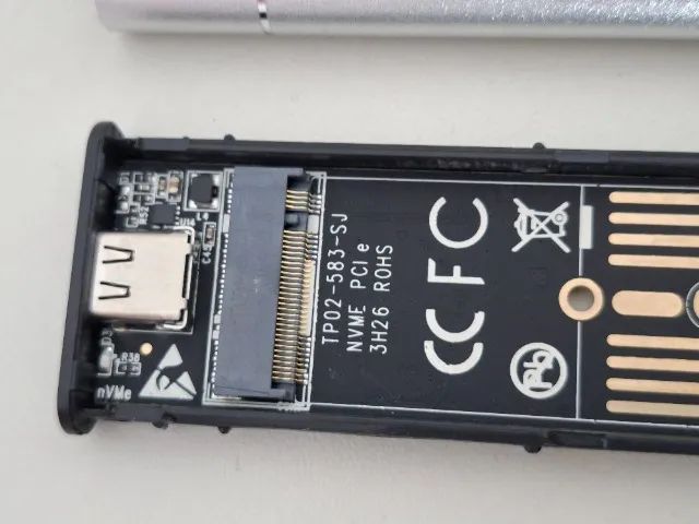 Case Ssd Nvme/ngff Tipo C Usb 3.1 Transparente Rápida - Foto 4