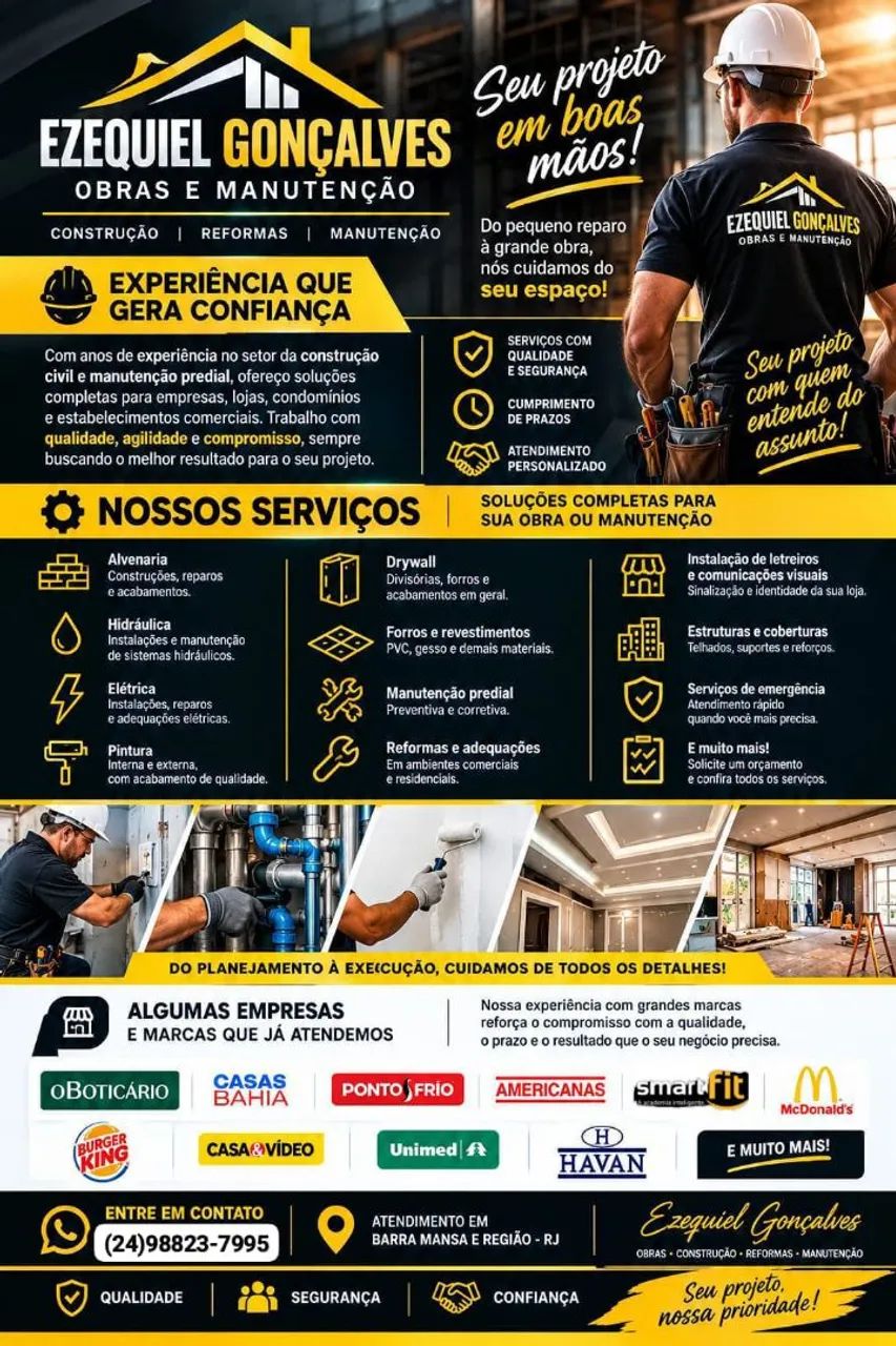 Prestador de serviço manutenção e obra geral 