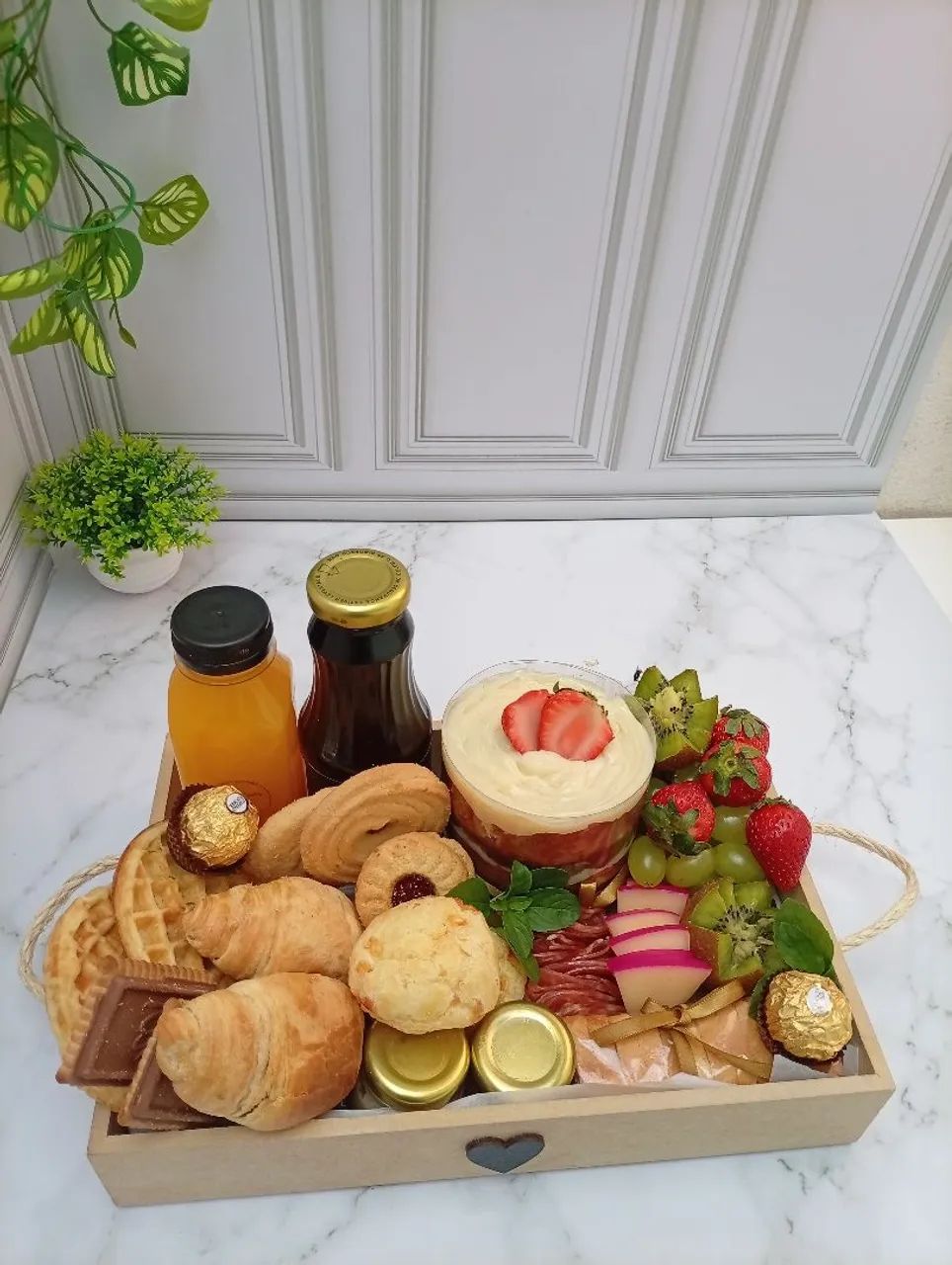 Cesta para café da manhã 