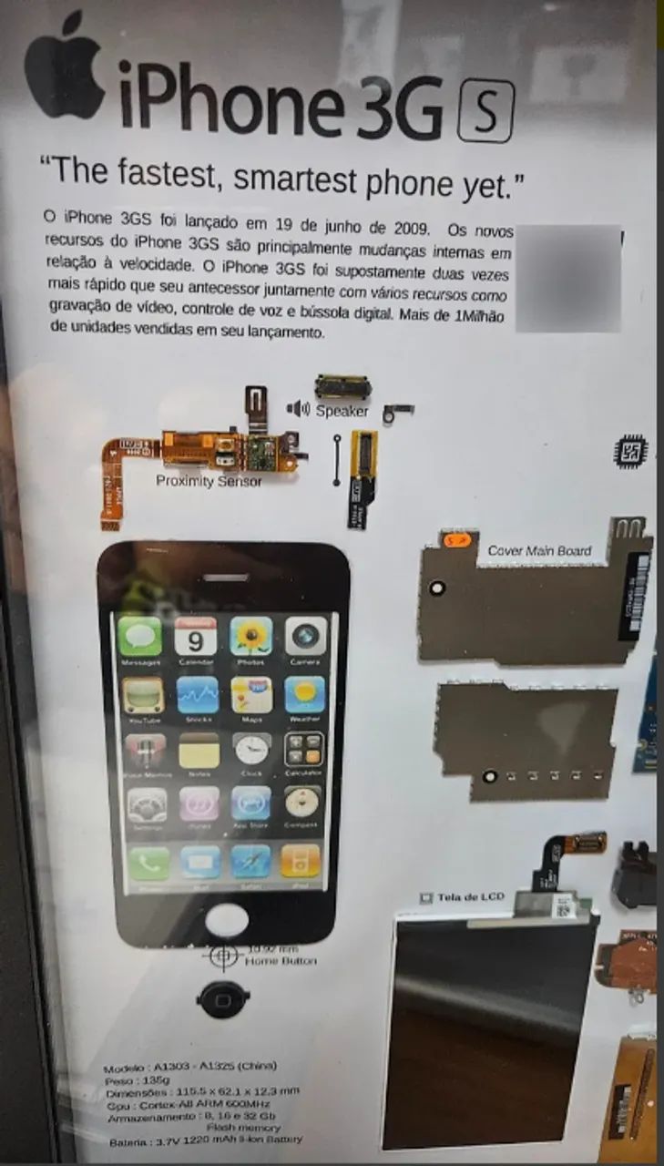 uadro Tipo Grid Iphone 3g Desmontado - Foto 2
